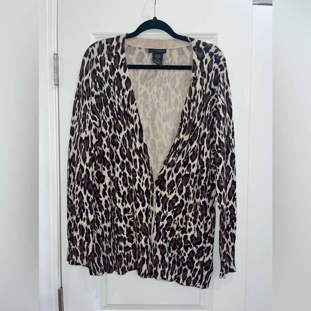 Grace Elements Leopard Cardigan